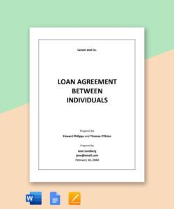 Intercompany Loan Agreement Template Word