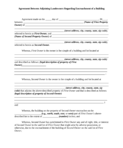 Neighbor Fence Agreement Template Pdf Sample