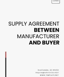 Printable Food Supply Agreement Template Doc