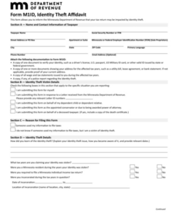 Printable Identity Theft Affidavit Template Doc Sample