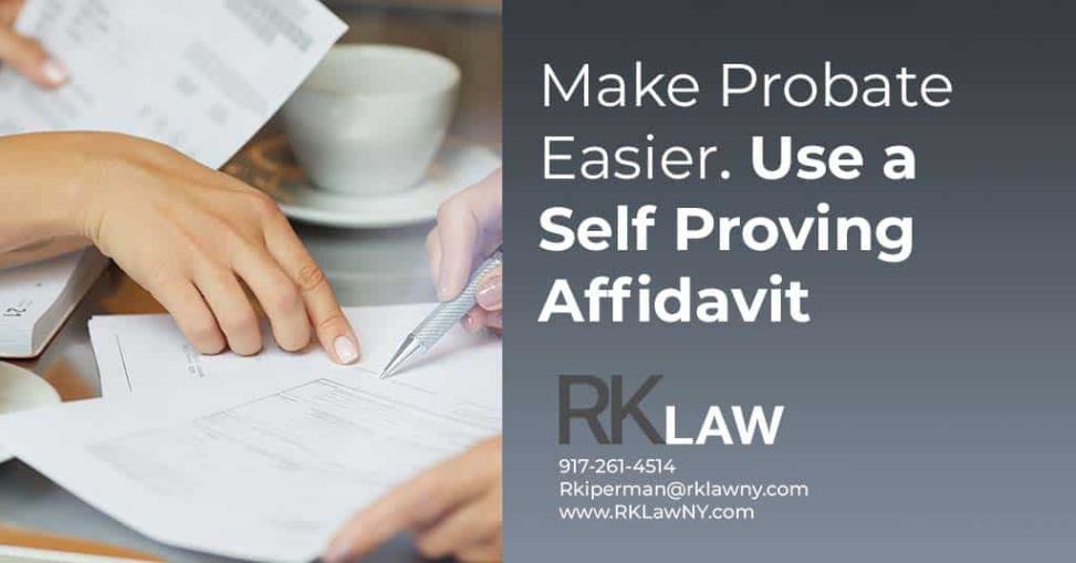 Self Proving Affidavit New York Template