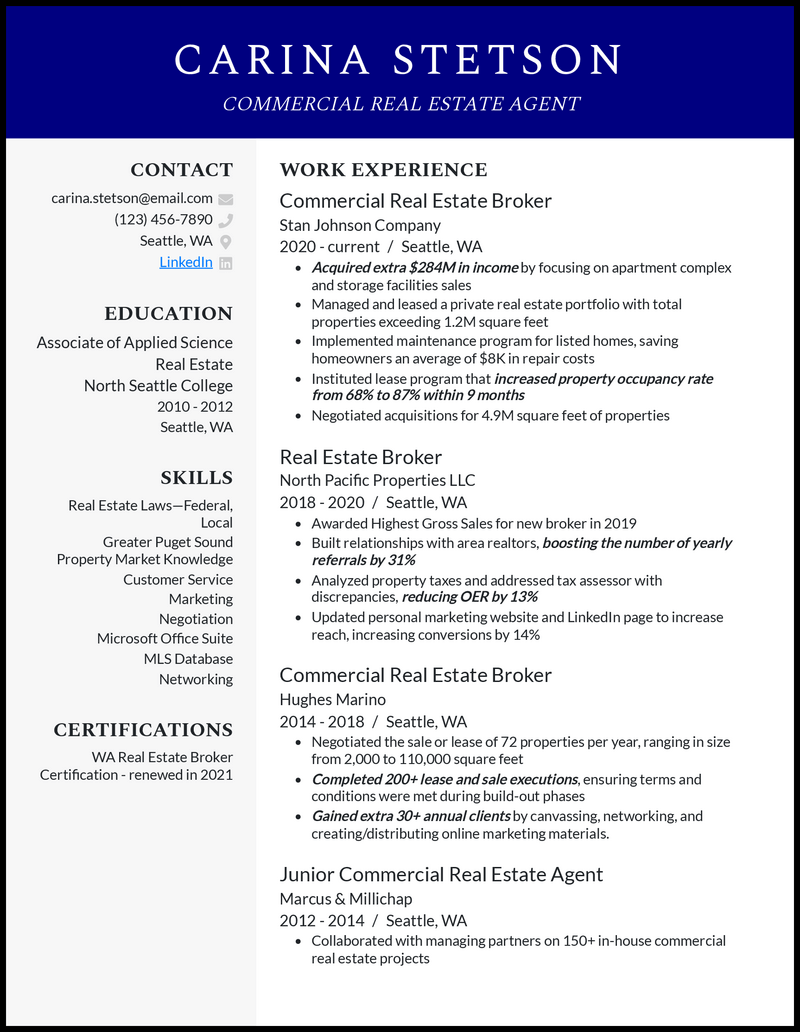 commercial-real-estate-resume-template