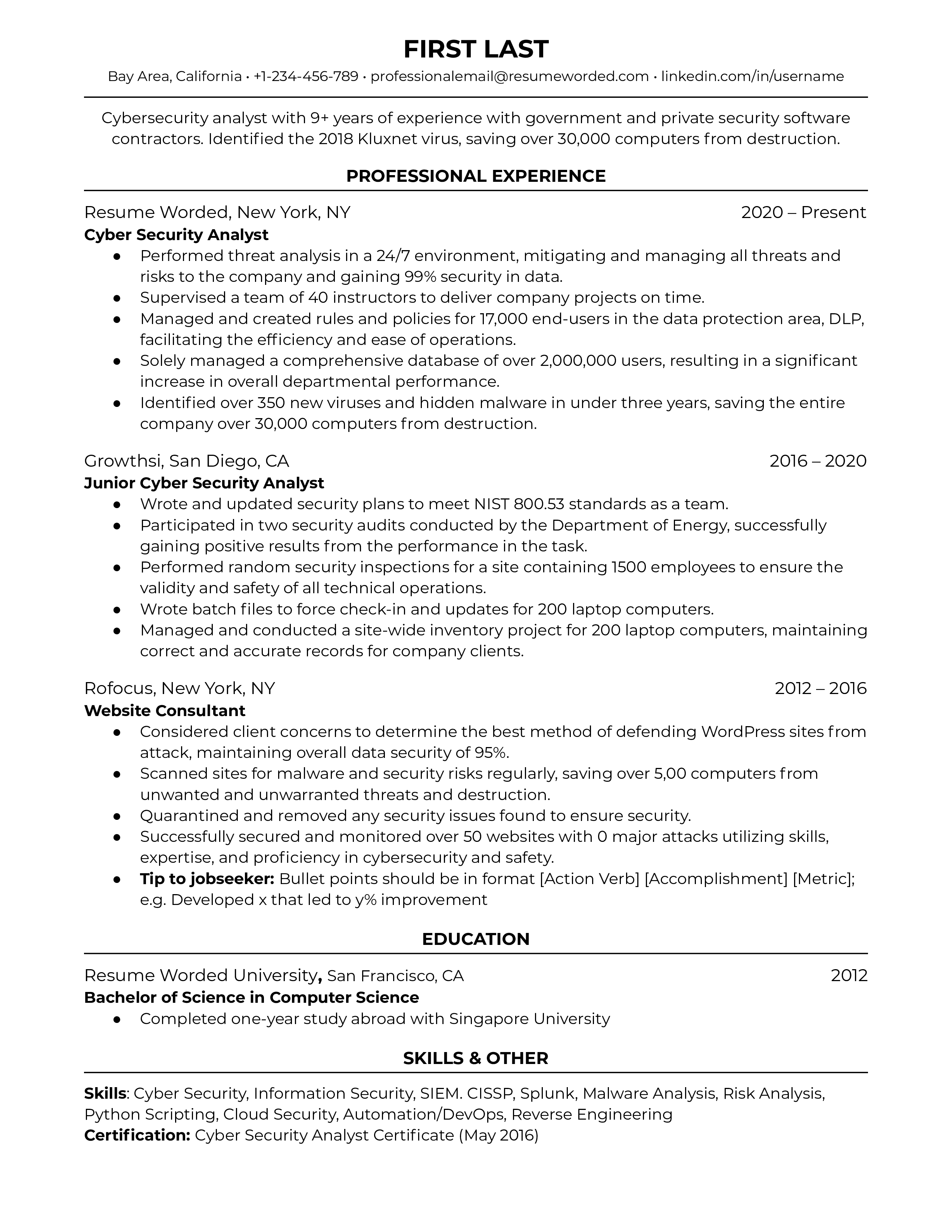 cyber-security-analyst-resume-template