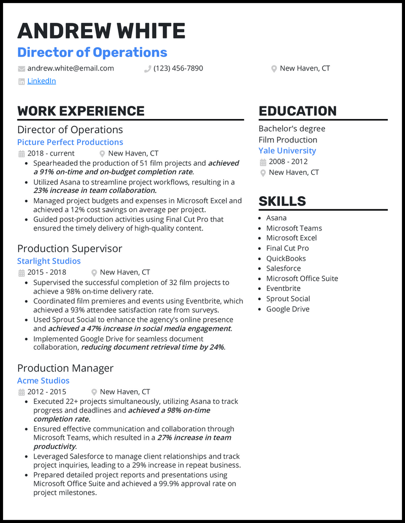 director-of-operations-resume-template