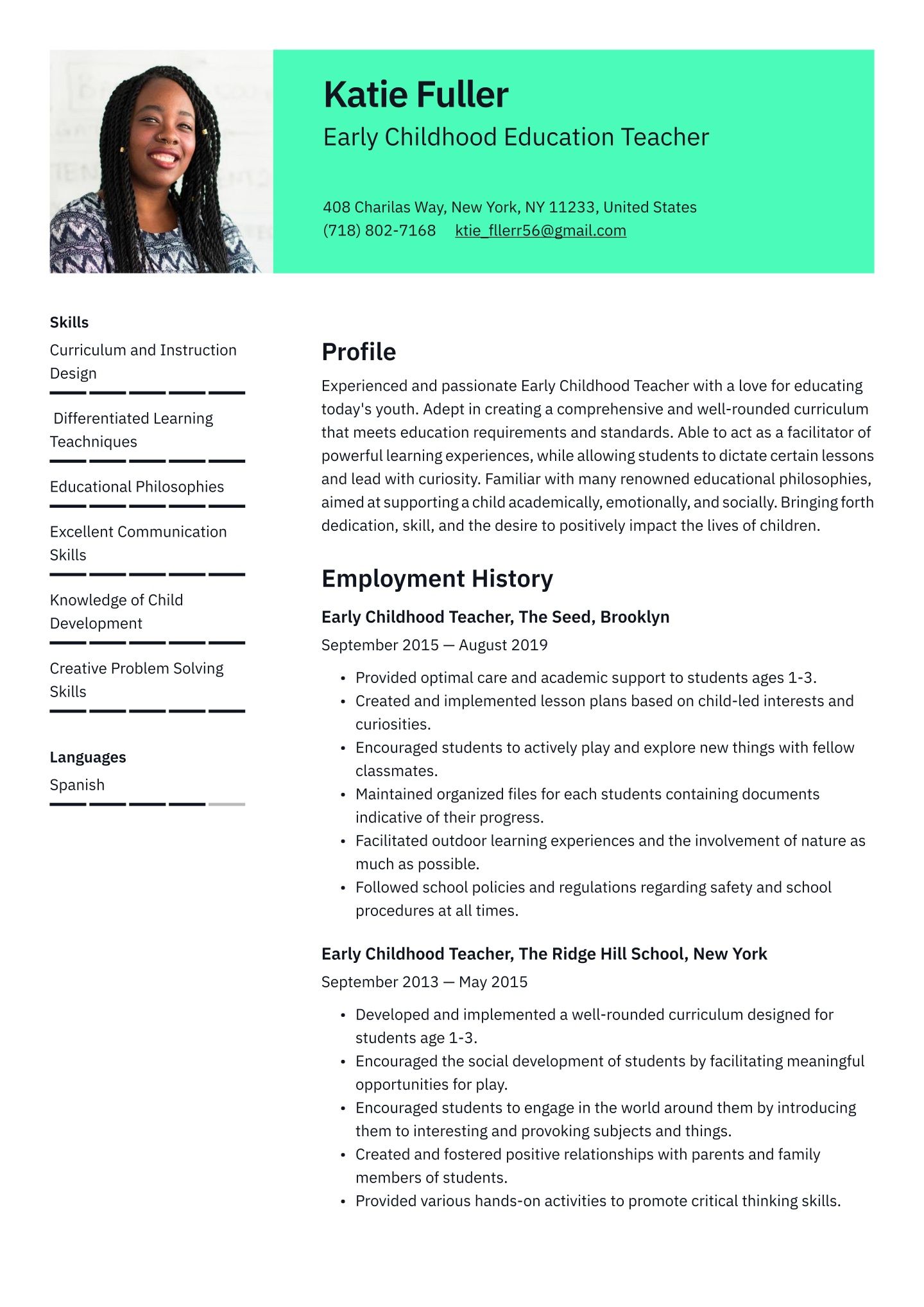 early-childhood-teacher-resume-template