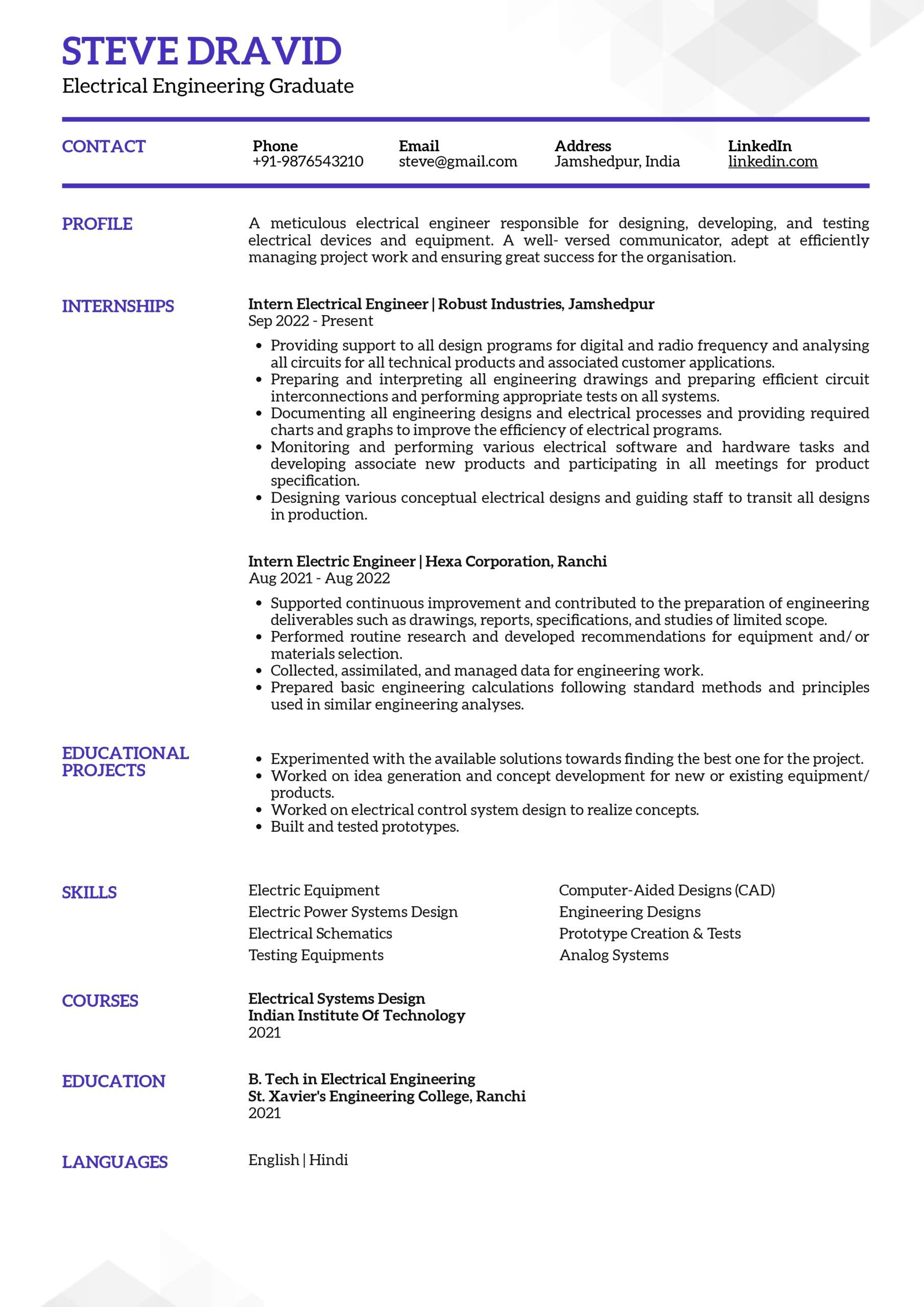 electrical-engineer-fresher-resume-template