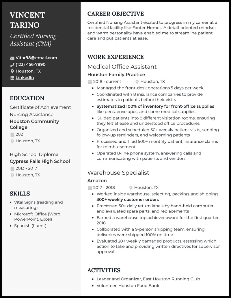 entry-level-cna-resume-template