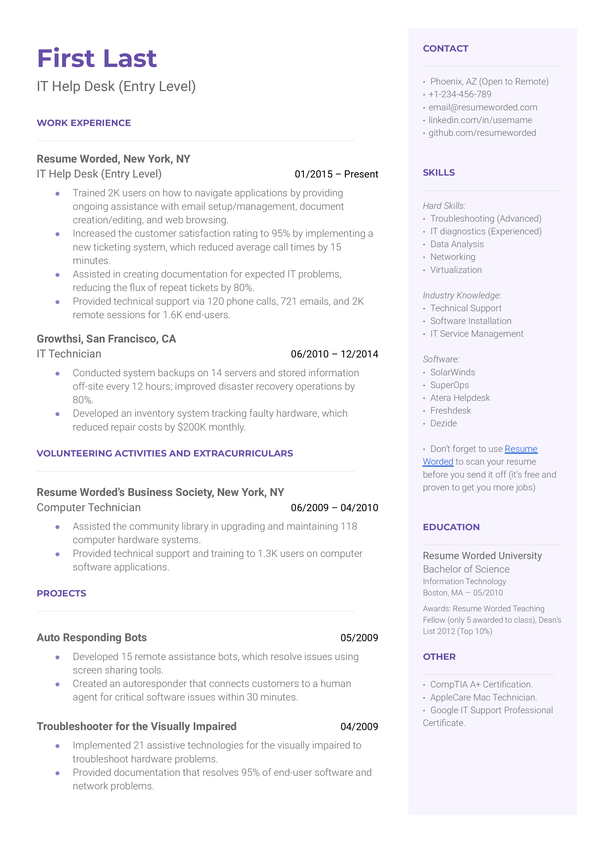it-help-desk-resume-template