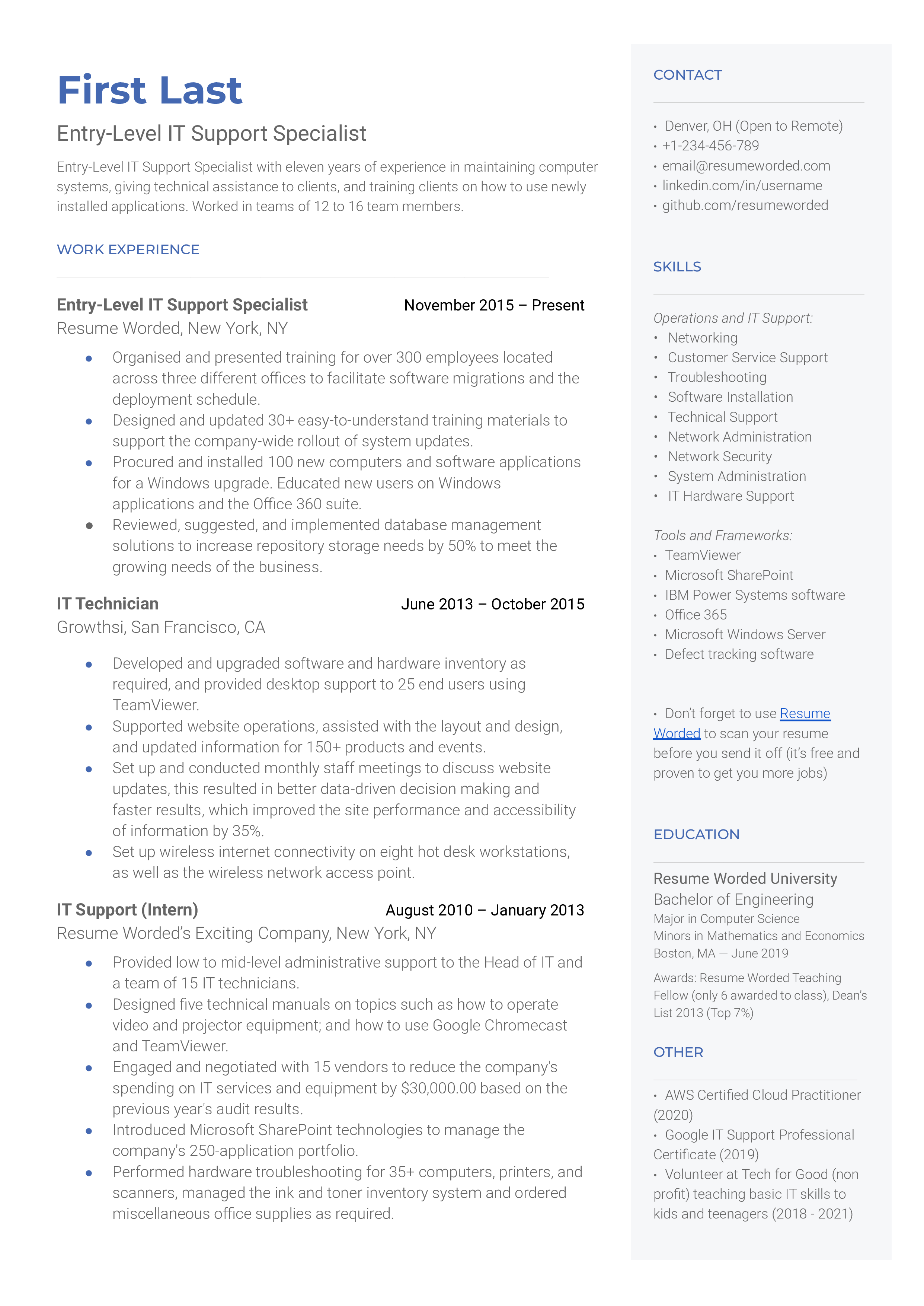 it-support-specialist-resume-template