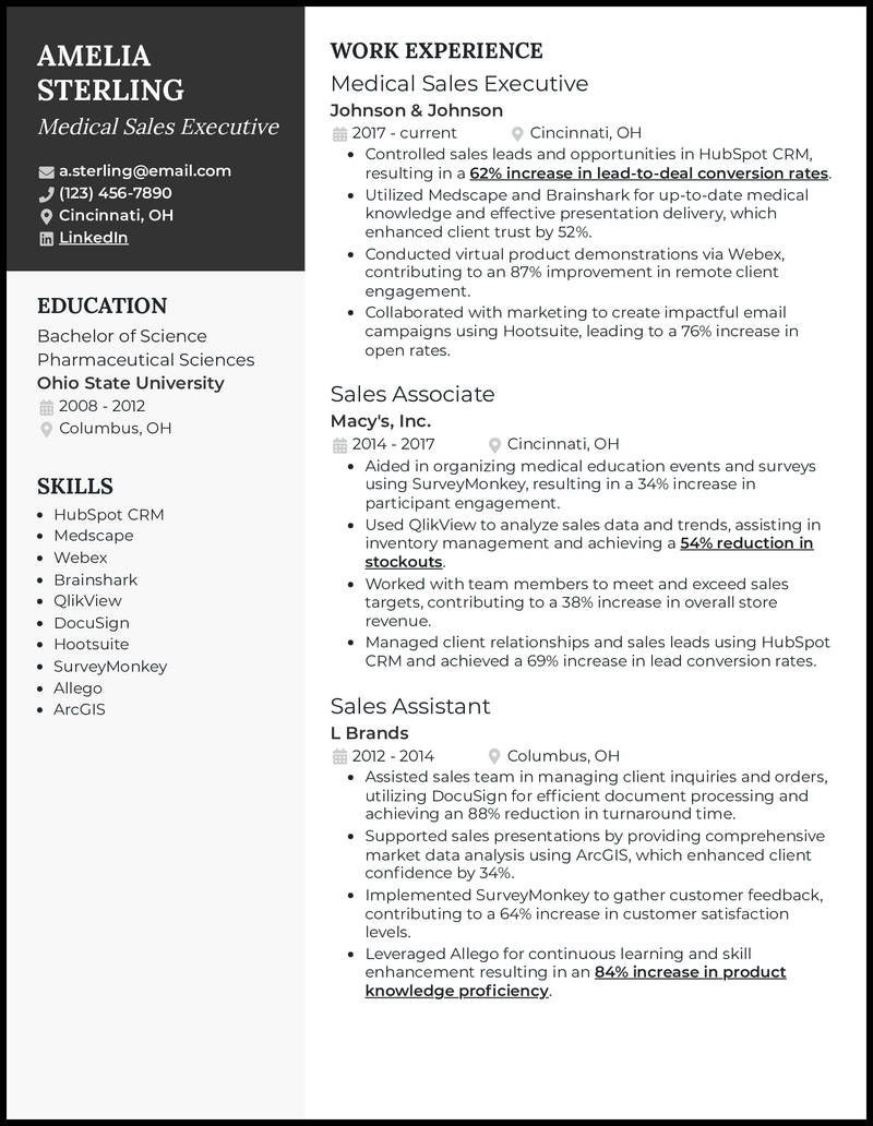 medical-device-sales-resume-template