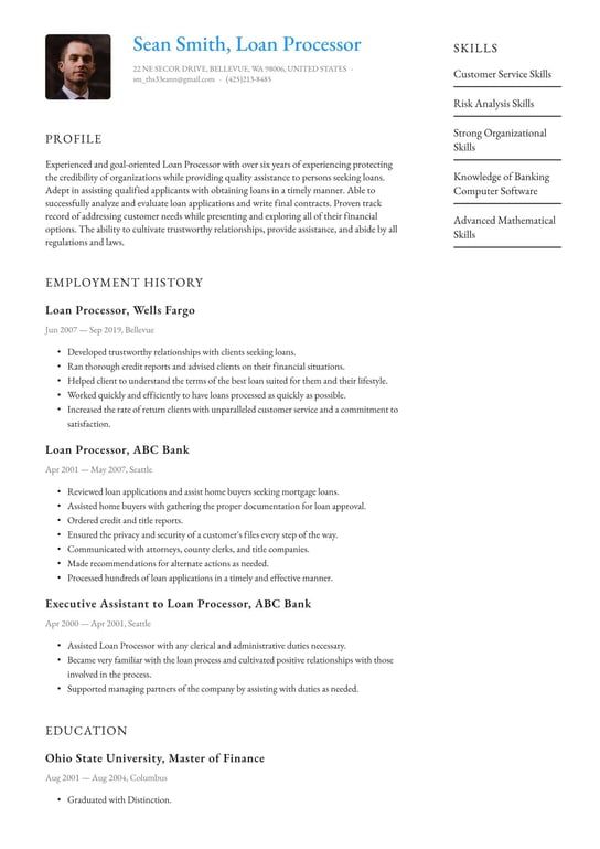 mortgage-loan-processor-resume-template
