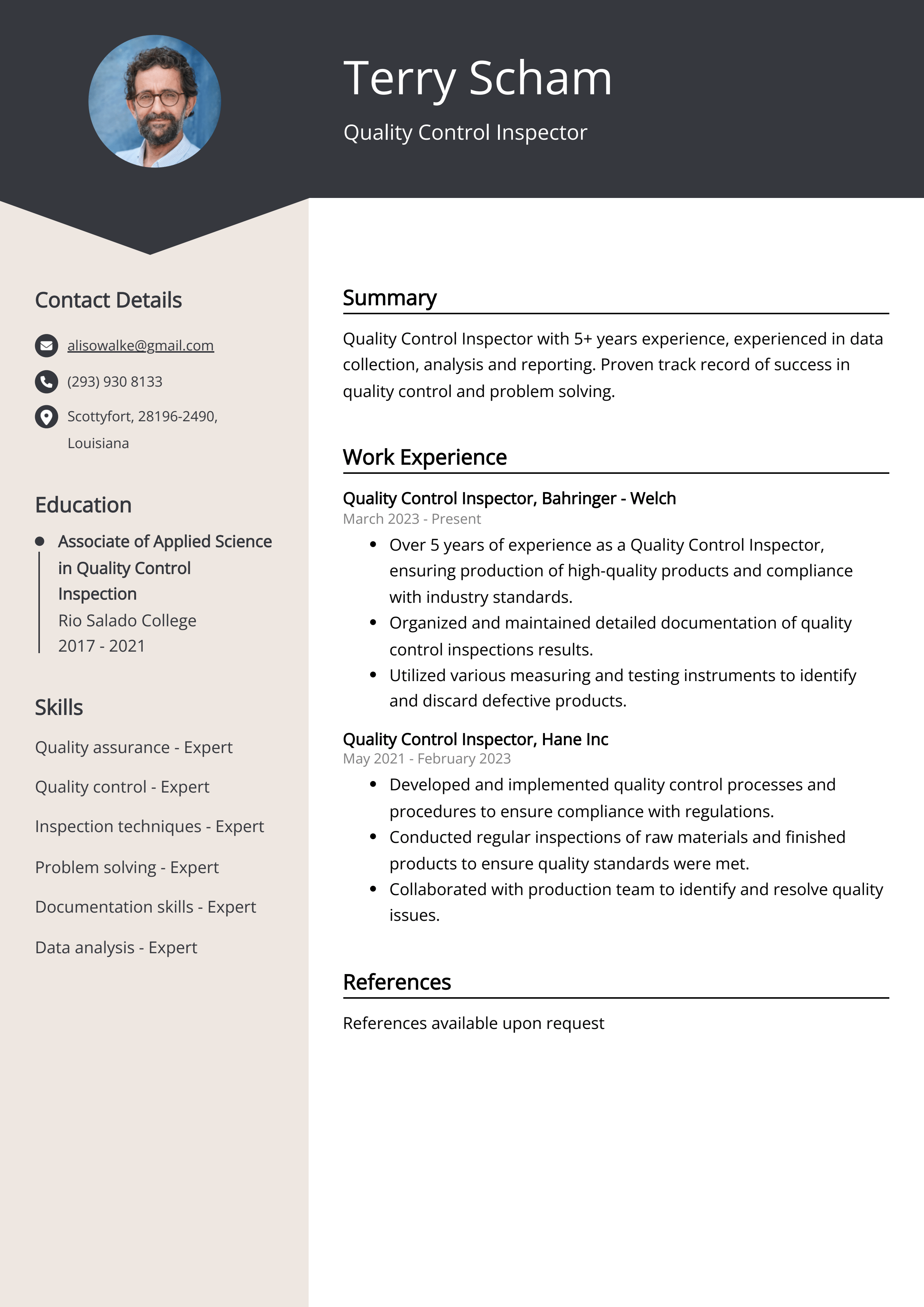 quality-control-inspector-resume-template