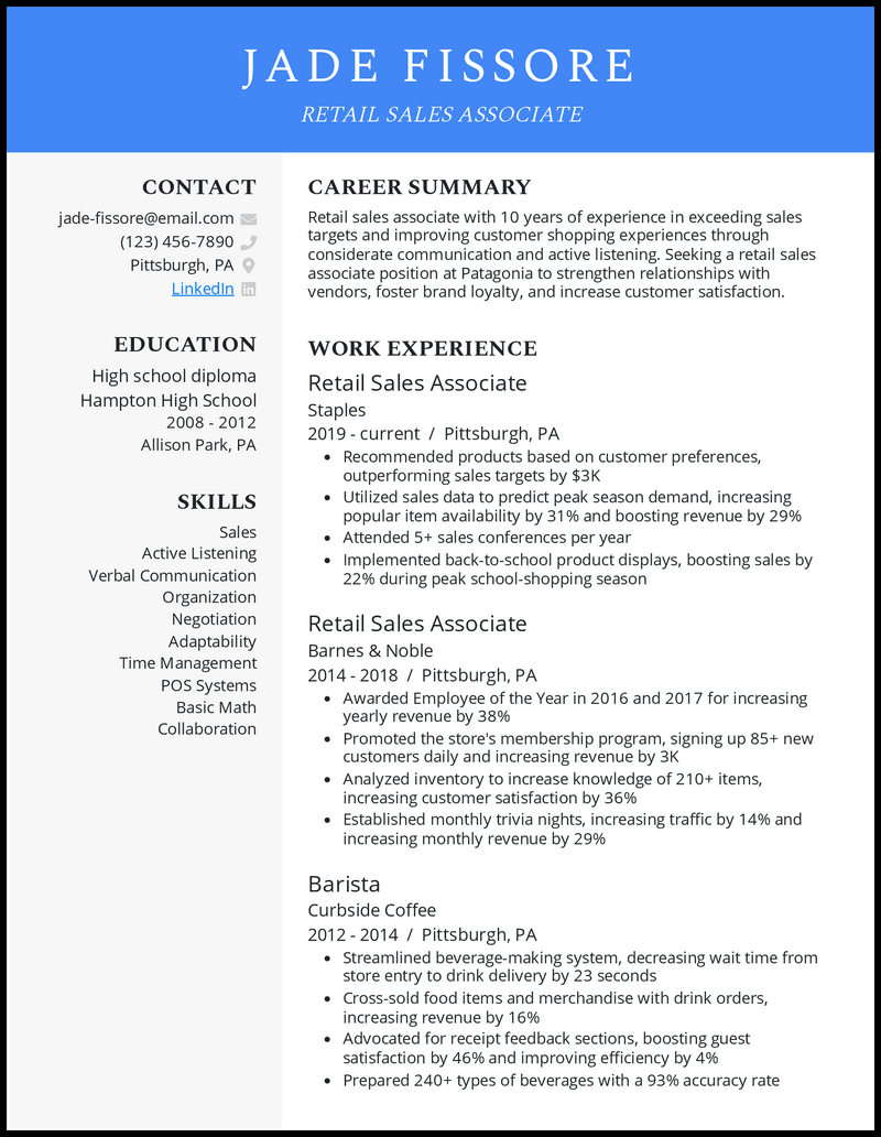 retail-sales-associate-resume-template