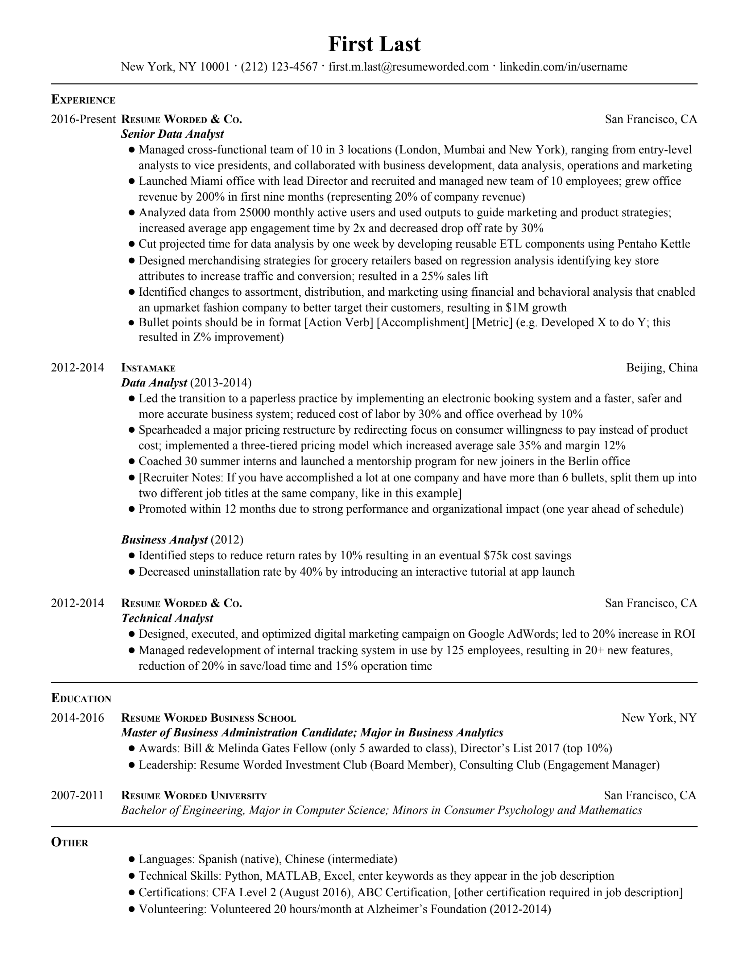 senior-data-analyst-resume-template