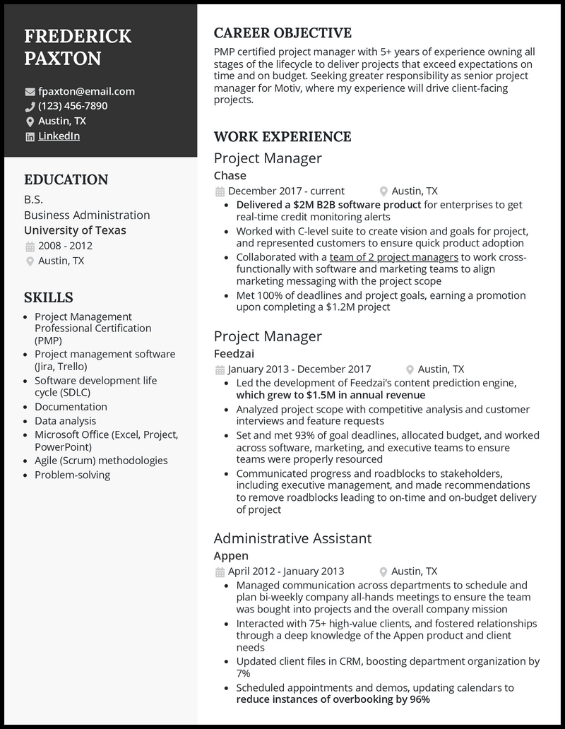senior-project-manager-resume-template