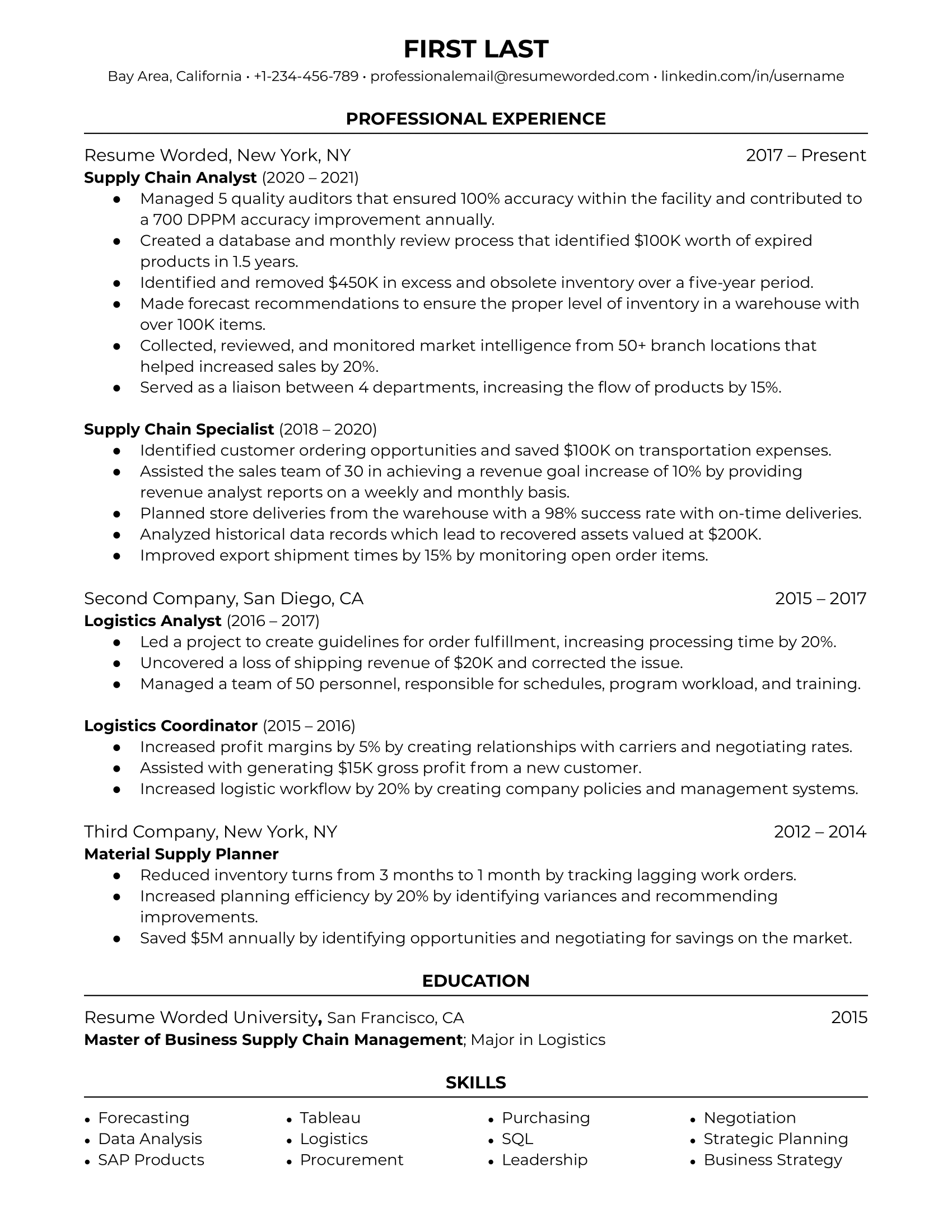 supply-chain-management-resume-template